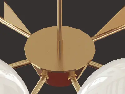 1950s Dining Chandelier from Italy 3D model