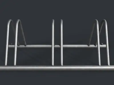 Bike Rack 5 PBR Game Ready Low-poly 3D model