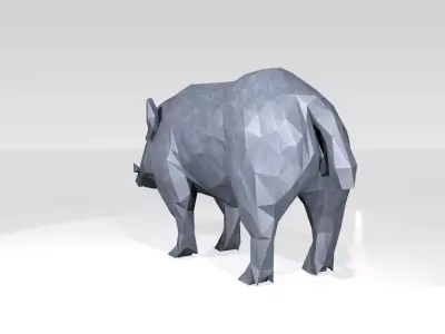Wildboar Low Poligonal Voronoi 3D model