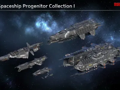 Progenitor Fleet Collection 3D Model Pack