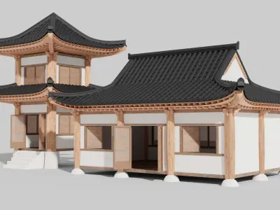 Procedual Hanok Builder fo BLENDER 3D model