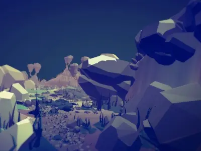 Cartoon Low Poly Forest Pack Low-poly 3D model