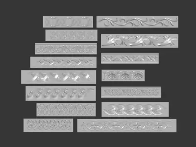 Wood carving 3D model