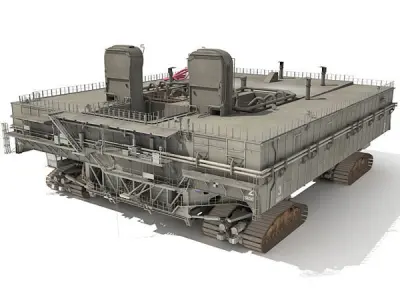NASA Crawler with Mobile Launch Platform 3D model