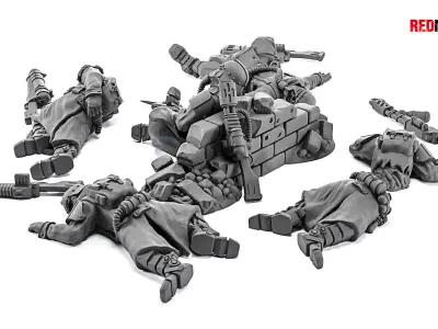Death Squad - Slain soldiers 3D print model