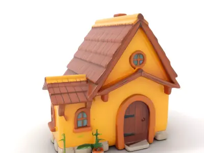 Charming Cottage model pack Low-poly 3D model
