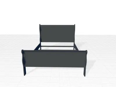 Richard Low Profile Sleigh Bed 3D model