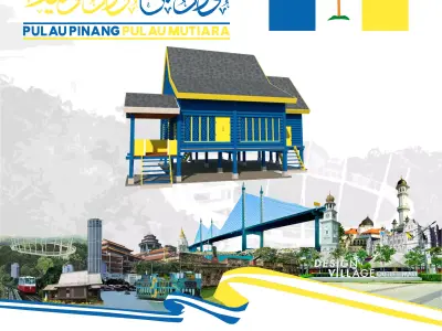 RUMAH TRADISIONAL MELAYU PULAU PINANG PULAU MUTIARA Free 3D print model
