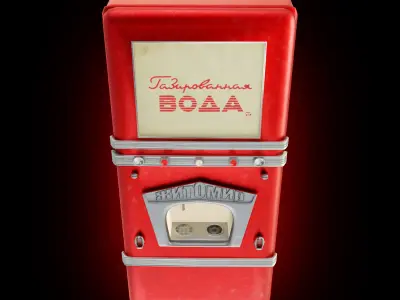 Soviet Water Machine Game Ready Low-poly 3D model