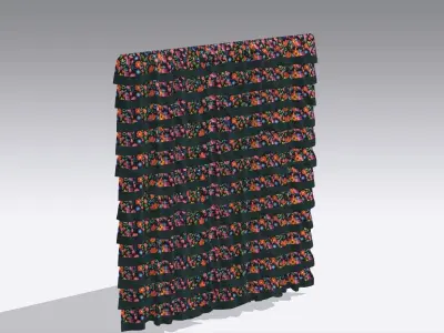 Curtain Low-poly 3D model