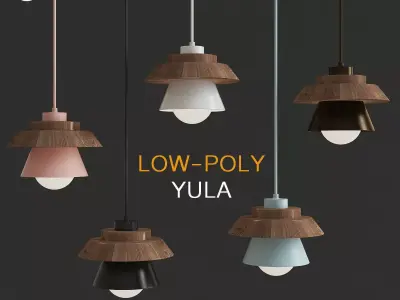 Yula chandelier 3d model Low-poly 3D model