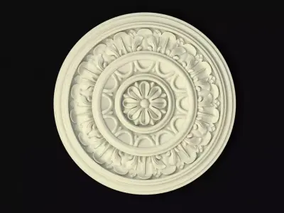 rosette decorative ceiling medallion 3D model