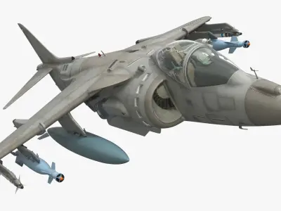  Short Runway Attack Aircraft in Flight 