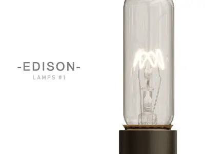 Edison lamps collection 3D model
