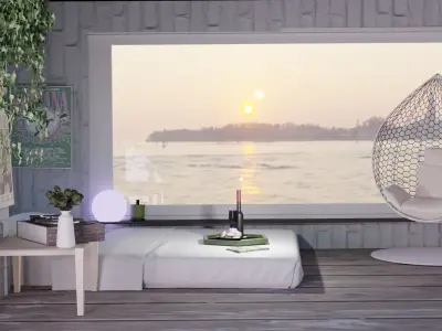 Sunset Bedroom 3D model