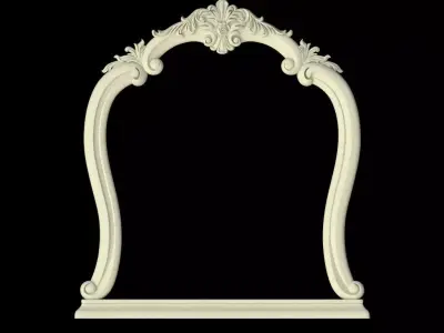 carved mirror 3D model
