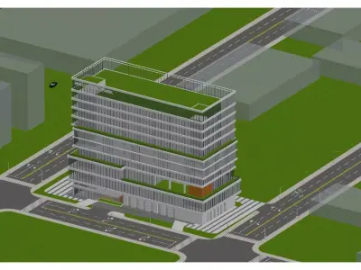 modern office building 3D model