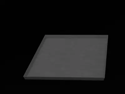 Black Tray Serving Food Low-poly 3D model