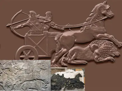 Epic of Gilgamesh hunt lion 3D print model purchase