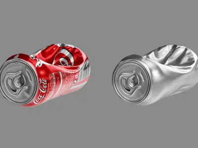 Crushed Soda Can 02 3D model