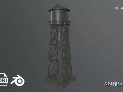water tower Free 3D model