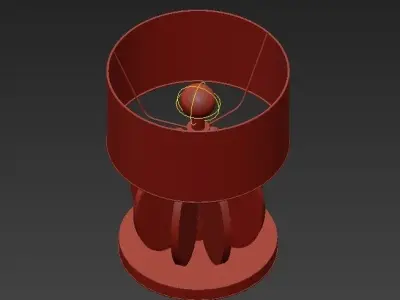 BUDAPEST table lamp with marble base 3D model