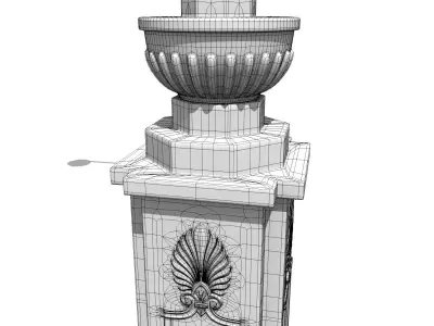 Cast iron street lamp B 3D model