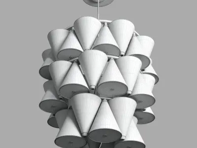 Luca Nichetto Legato 3-Tier Chandelier 3D model