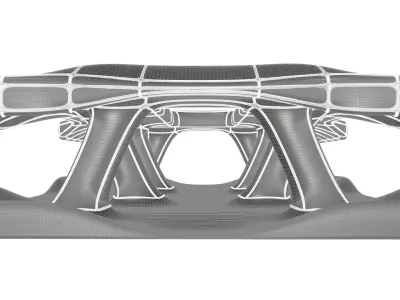 Parametric Mesh Columns Pavilion 3D model