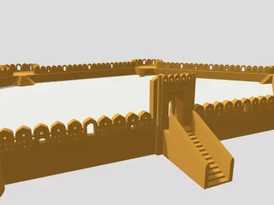 Hajiganj Fort Free 3D model
