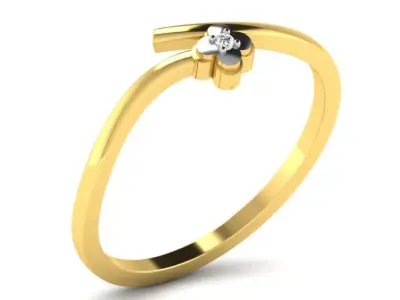 Diamond Ring For Women 3d Print Model 3D print model 64