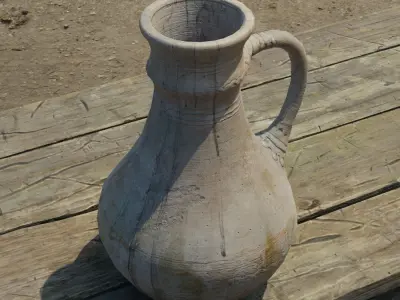 Ceramic jug Low-poly 3D model