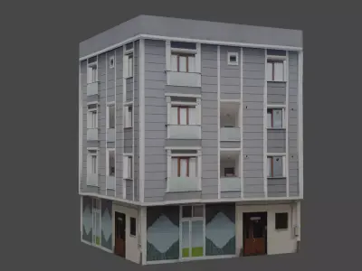 Architectural Building-7 Free low-poly 3D model
