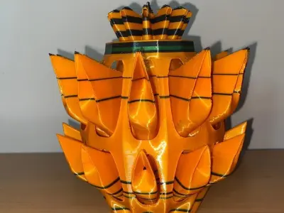 Fountain Flower Lamp 3D print model