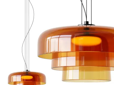Nordic Designer Creative Medieval Glass Pendant Lights Low-poly 3D model