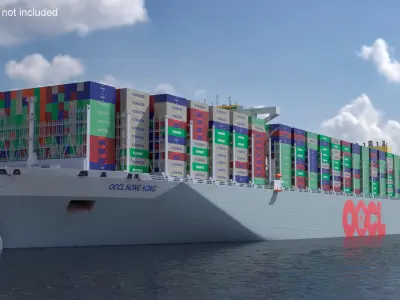  Ultra Large OOCL Hong Kong Cargo Vessel 