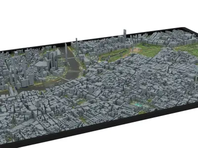 City of London Low-poly 3D model purchase