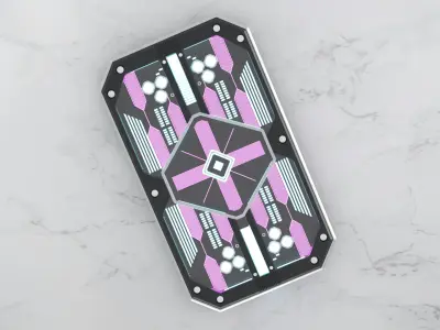 CyberX Futuristic Sci-fi Cyberpunk Smartphone 3D model