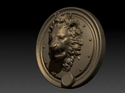 Lion Head Door Knocker  3D print model