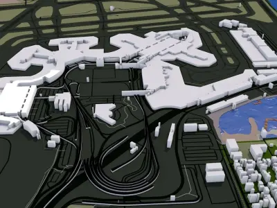 Boston City Low-poly 3D model