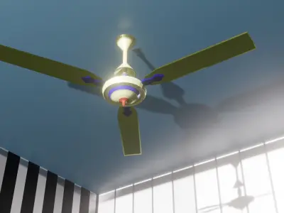 Roof Fan Low-poly 3D model