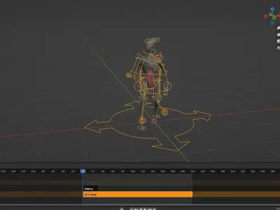 Alien with environment game ready Low-poly 3D model