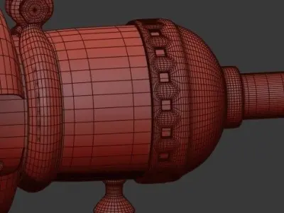 Steampunk Extension Pole Floor 3D model