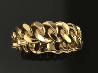 Cuban Link Bottom Fused Mix Size 3D print model