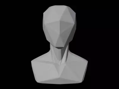 Geometric Human Bust Sculpture 3D print model