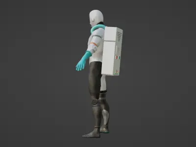Advanced Robot 3d model Low-poly 3D model