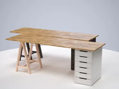 Table ar vr optimized Low-poly 3D model