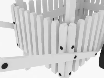 Peddler Flower Cart Low-poly 3D model