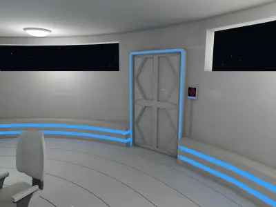 Sci fi meeting room 3D model