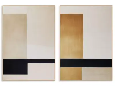 Abstract Painting Frame set 3D model 393
